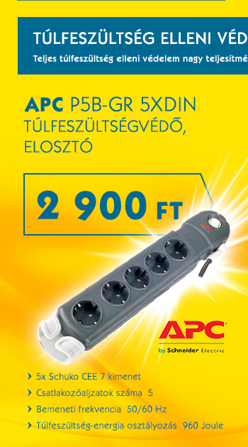 APC P5B-GR 5xDIN túlfeszültségvédő, elosztó